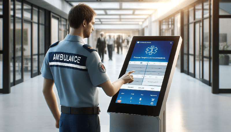 Borne tactile mon ambulancier